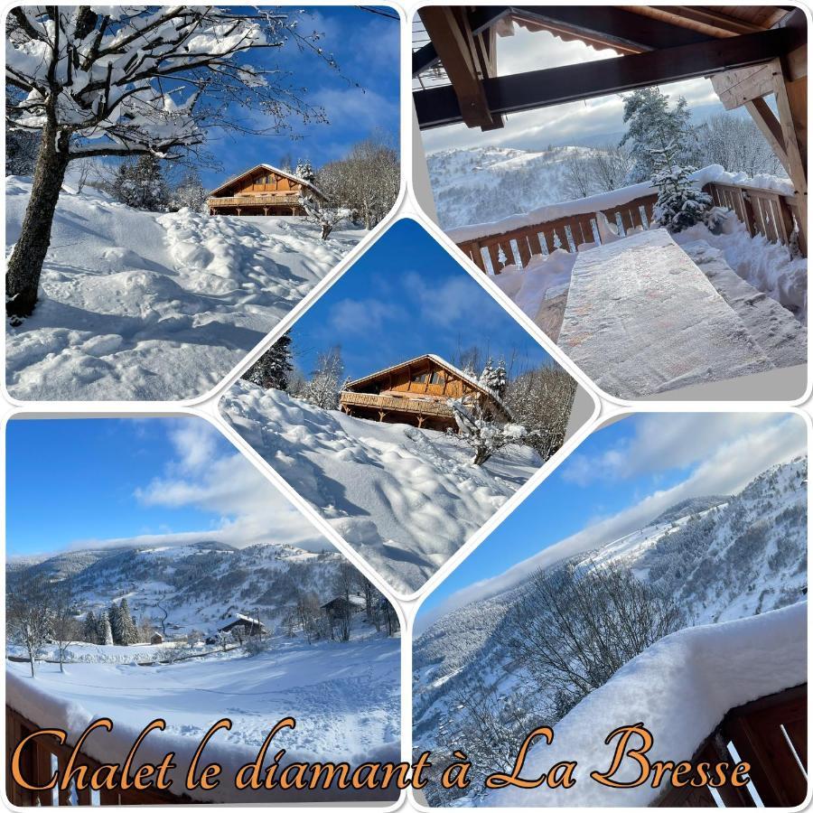 Chalet Spa Le Diamant Nathalie Mn La Rouge La Bresse Exterior foto
